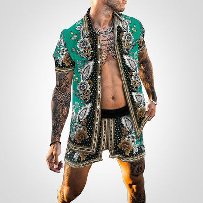 Chemise Décontractée Manches Courtes et Short de Sport