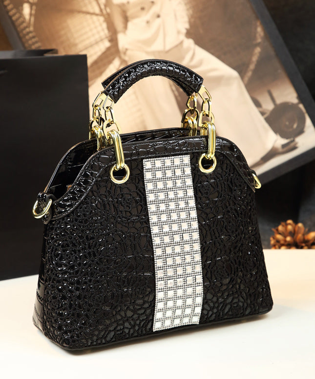 Tote Bag en cuir synthétique noir robuste et résistant - EasyApparels