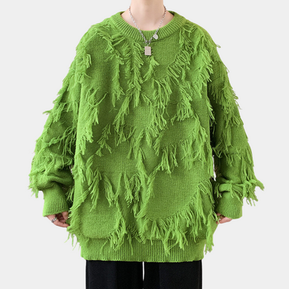 Pull Homme Tricoté à Franges Modèle Actuel