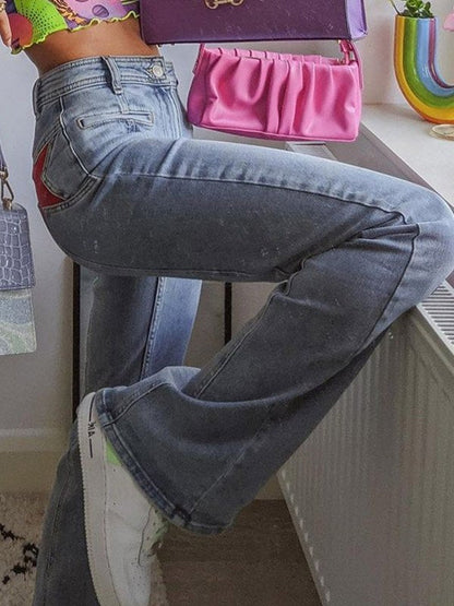Jean Flare Haut de Gamme Style Rétro