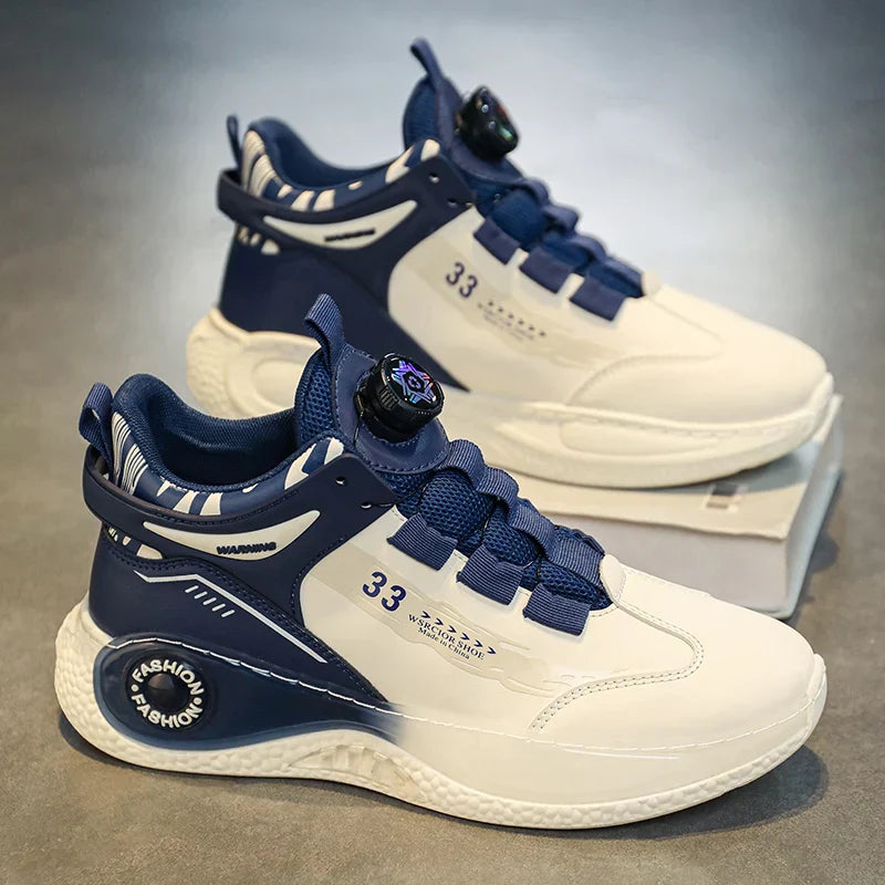 Baskets Hommes Confort Chaussures Sport avec Fermeture Rapide