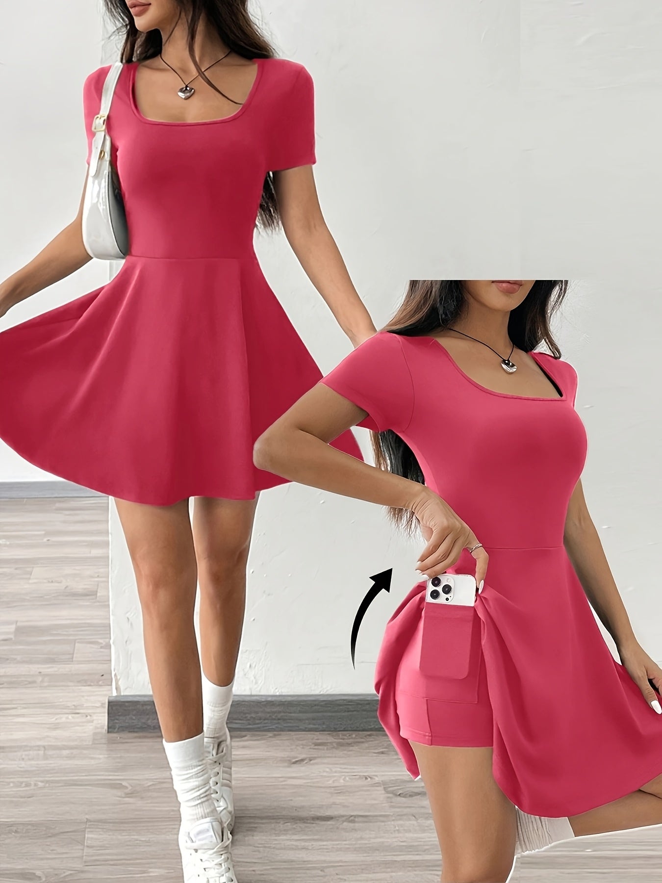 Flexima™ – Robe Moulante Courte Femme Légère et Sport Chic pour l’Été