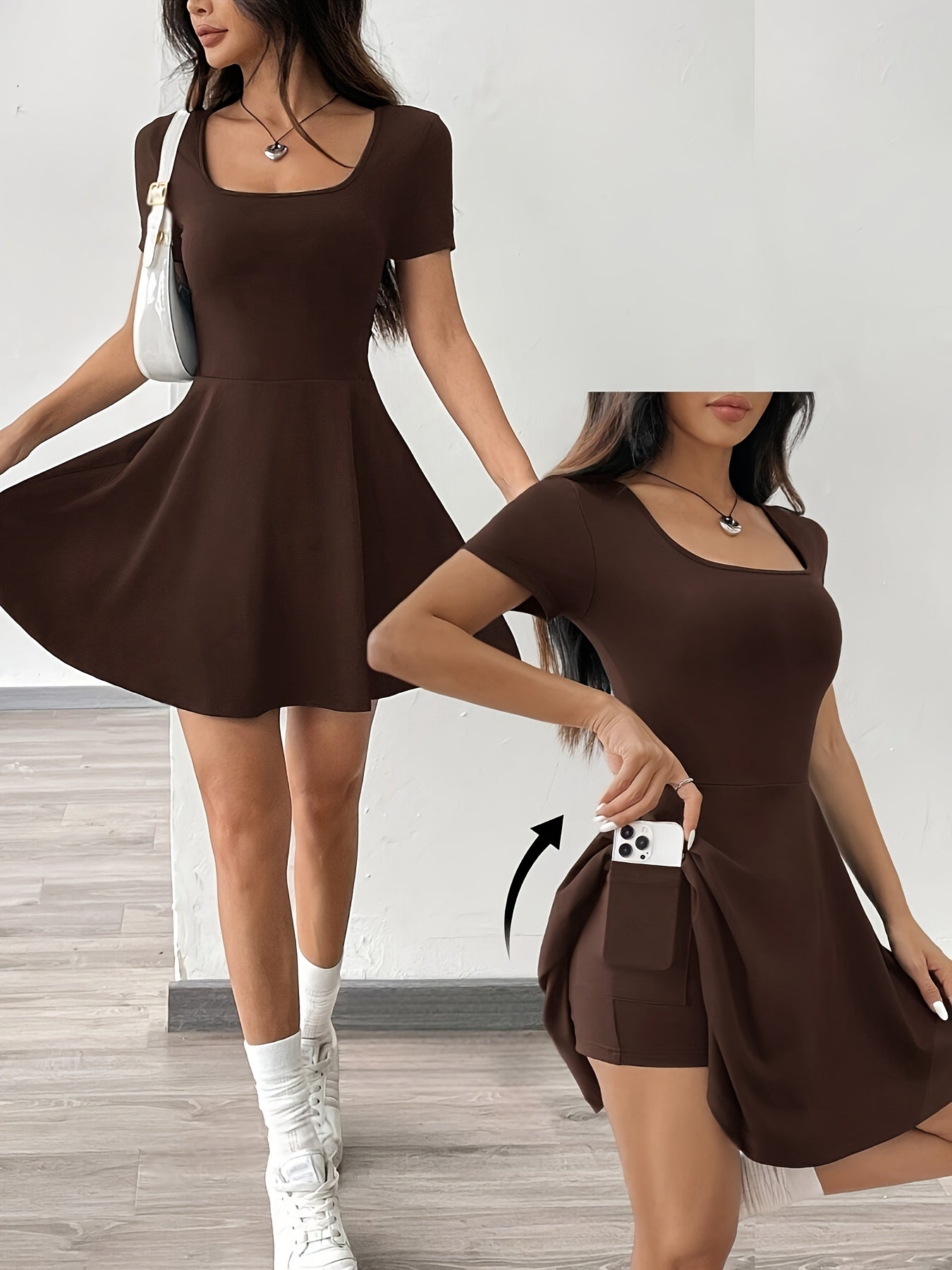 Flexima™ – Robe Moulante Courte Femme Légère et Sport Chic pour l’Été