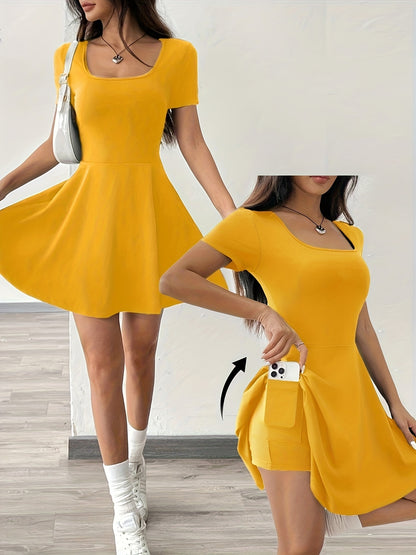 Flexima™ – Robe Moulante Courte Femme Légère et Sport Chic pour l’Été