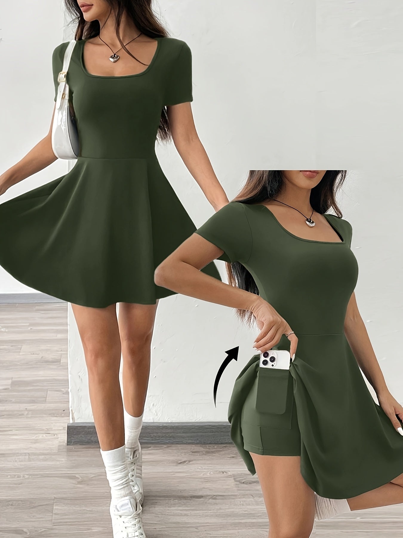 Flexima™ – Robe Moulante Courte Femme Légère et Sport Chic pour l’Été