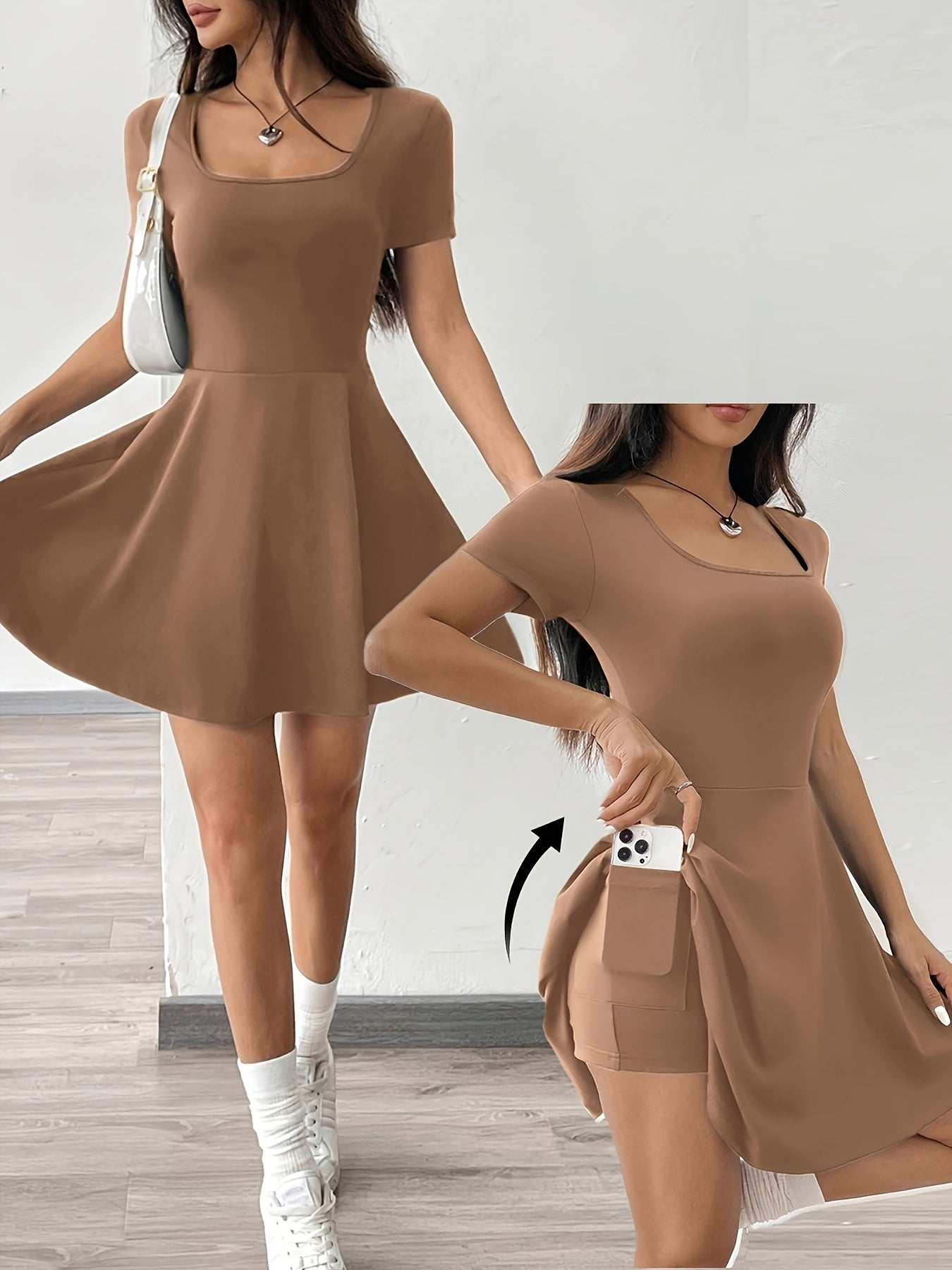 Flexima™ – Robe Moulante Courte Femme Légère et Sport Chic pour l’Été