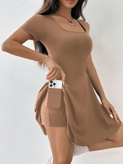 Flexima™ – Robe Moulante Courte Femme Légère et Sport Chic pour l’Été