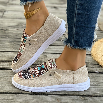 Flexolia™ – Baskets Femme Tendance Confortables à Motif Géométrique