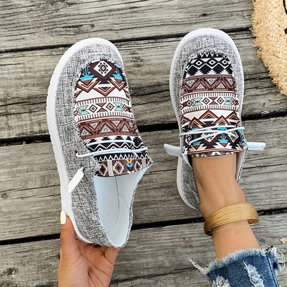 Flexolia™ – Baskets Femme Tendance Confortables à Motif Géométrique