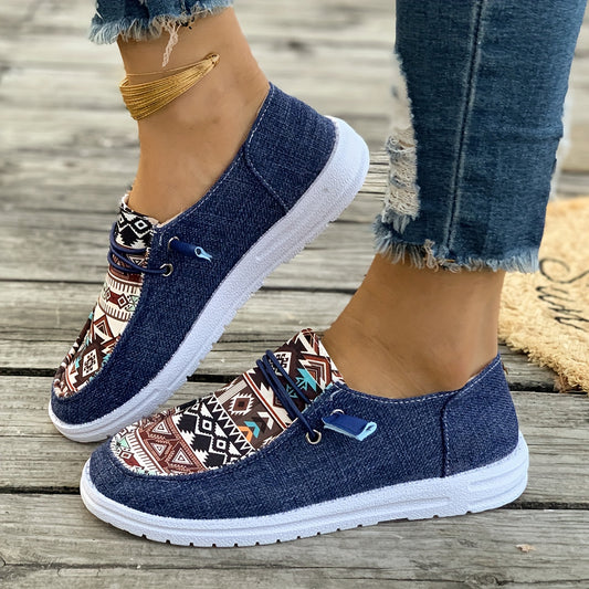 Flexolia™ – Baskets Femme Tendance Confortables à Motif Géométrique