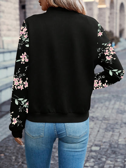 FloraZipp™ – Veste Zippée Femme Imprimée & Tendance