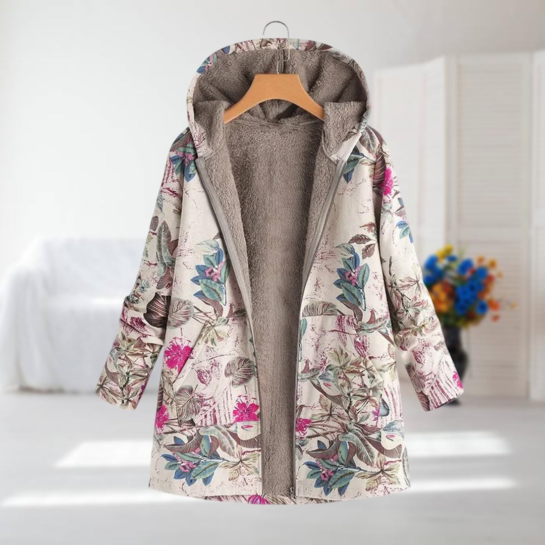 Veste Femme Doublure Polaire Capuche Coupe Ajustée Hivernale