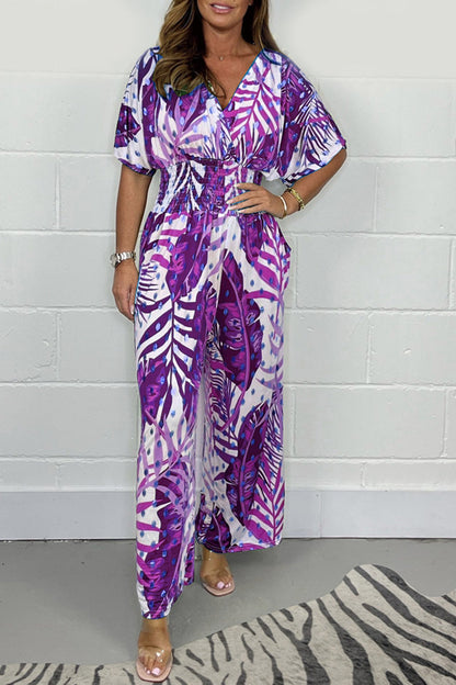 Robe Combinaison Femme Floral Élégante et Confortable
