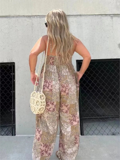 FloralChic™ – Combinaison Femme Chic à Motif Floral Légère et Confortable