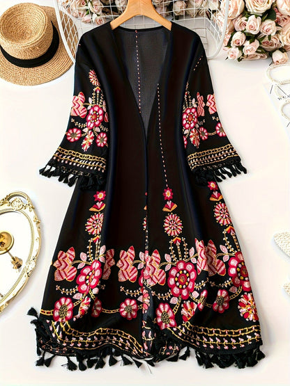 Kimono de Plage Femme Décontracté Fleuri pour Été