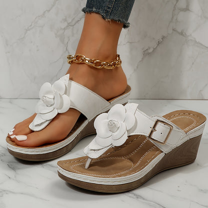 Floranya™ – Sandales Compensées Femme Confortables et Élégantes à Talon Haut