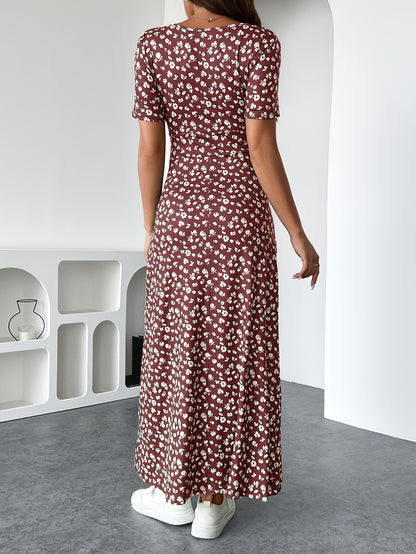 Florezia™ – Robe Longue à Fleurs Chic et Fluide pour Été Élégant