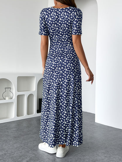Florezia™ – Robe Longue à Fleurs Chic et Fluide pour Été Élégant