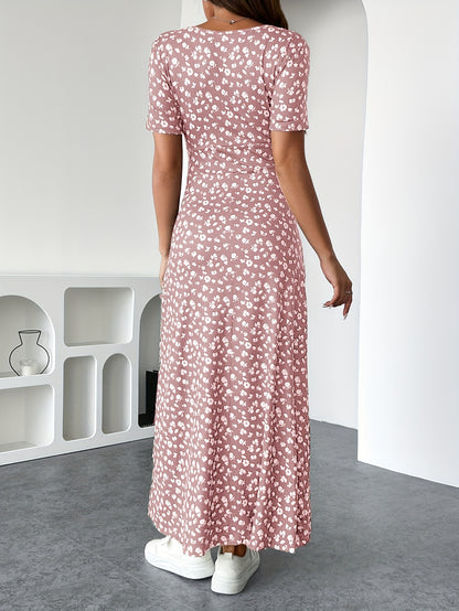 Florezia™ – Robe Longue à Fleurs Chic et Fluide pour Été Élégant