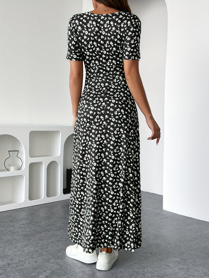 Florezia™ – Robe Longue à Fleurs Chic et Fluide pour Été Élégant