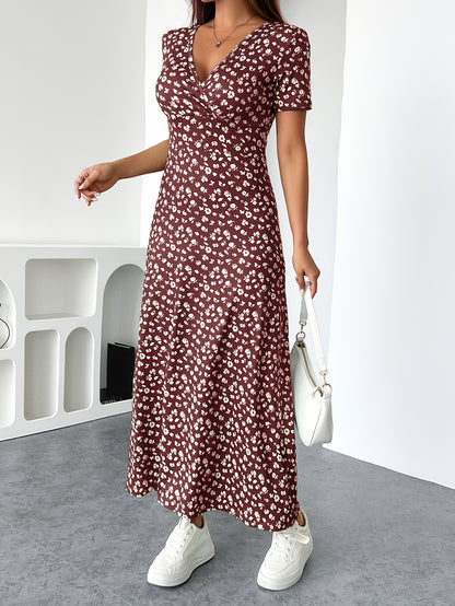 Florezia™ – Robe Longue à Fleurs Chic et Fluide pour Été Élégant