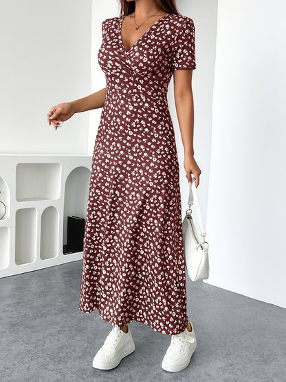 Robe Été Longue Fleurs pour Femmes, Légère et Élégante