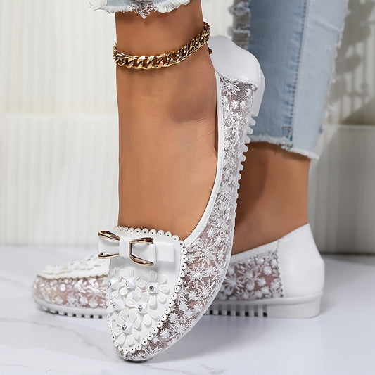 Mocassin Femme Élégant Confortable Fleuri pour Été - PanierRoyale