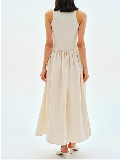 Fluerine™ – Robe Longue Femme Été Élégante et Fluide à Col Rond
