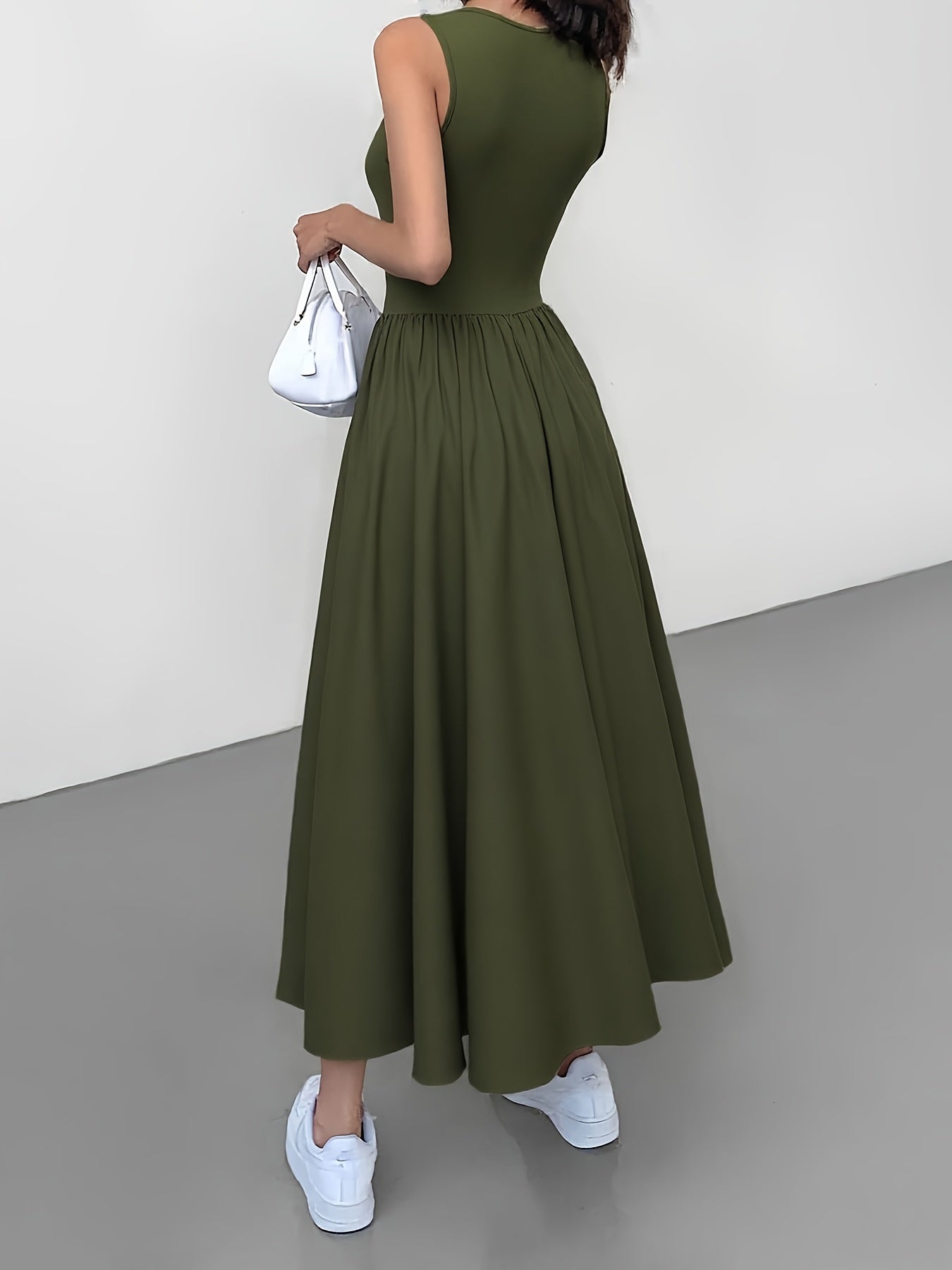Fluerine™ – Robe Longue Femme Été Élégante et Fluide à Col Rond