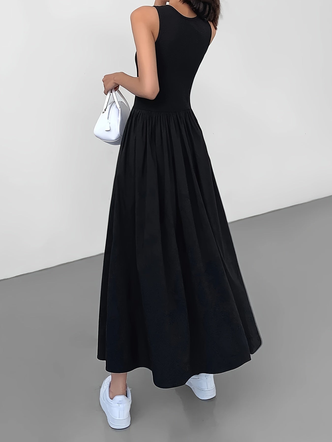 Fluerine™ – Robe Longue Femme Été Élégante et Fluide à Col Rond