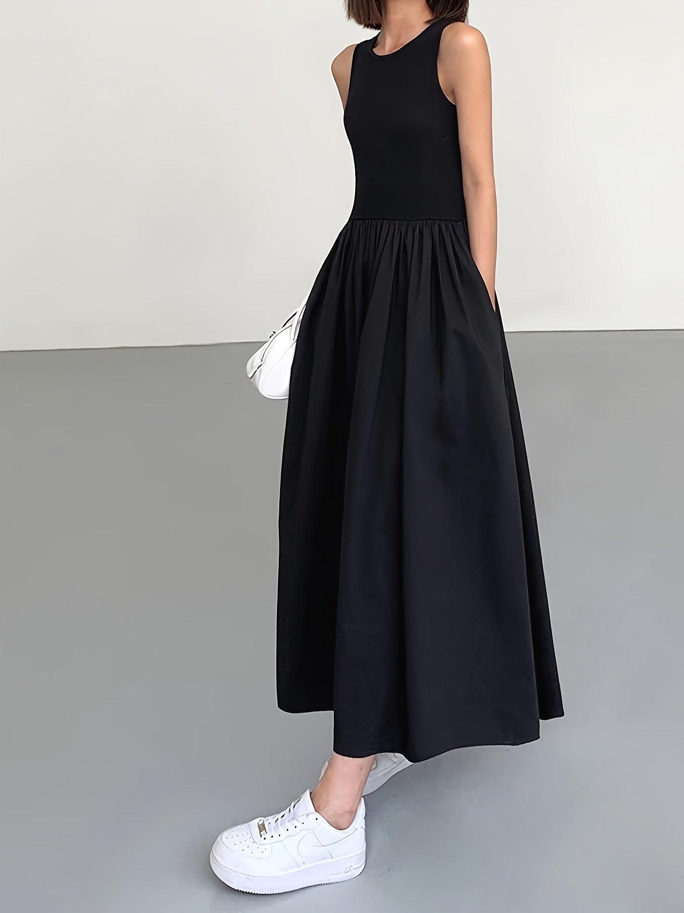 Fluerine™ – Robe Longue Femme Été Élégante et Fluide à Col Rond