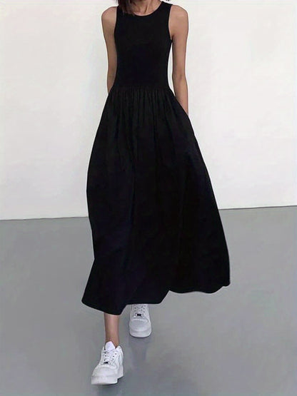 Fluerine™ – Robe Longue Femme Été Élégante et Fluide à Col Rond