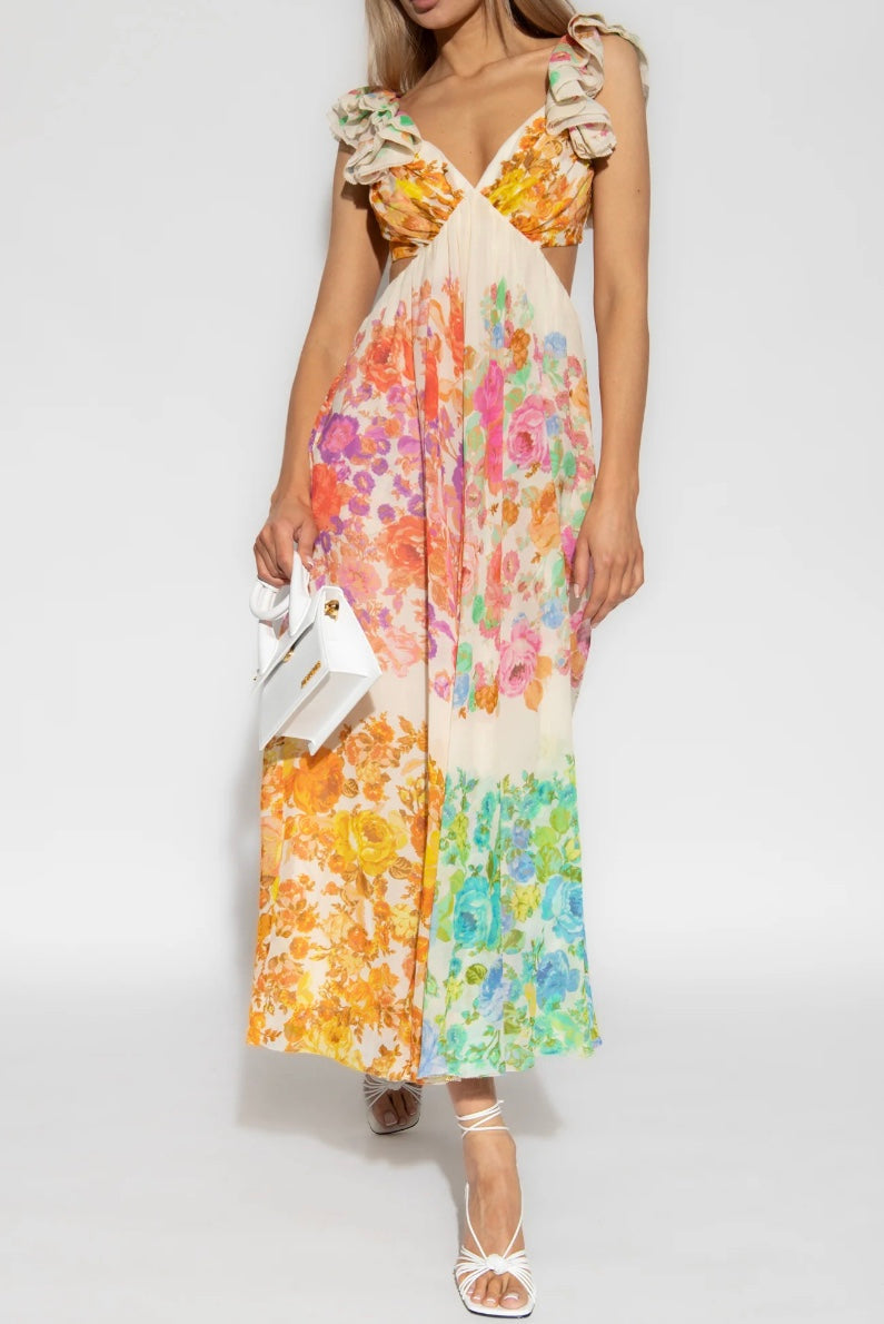 Robe Été Légère à Fleurs pour Femme Décontractée - PanierRoyale