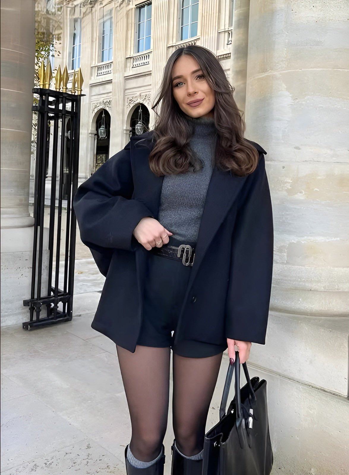 Manteau Femme Laine Chaude et Confortable avec Poches Profondes