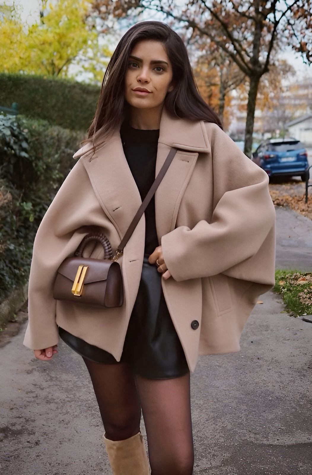 Manteau Femme Laine Chaude et Confortable avec Poches Profondes - PanierRoyale