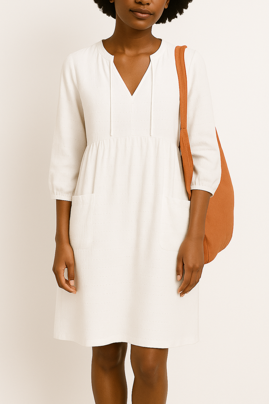 Robe Été Col en V Manches Courtes - PanierRoyale
