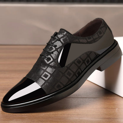 Chaussures Mariage Homme Noir Classiques à Broderies - PanierRoyale