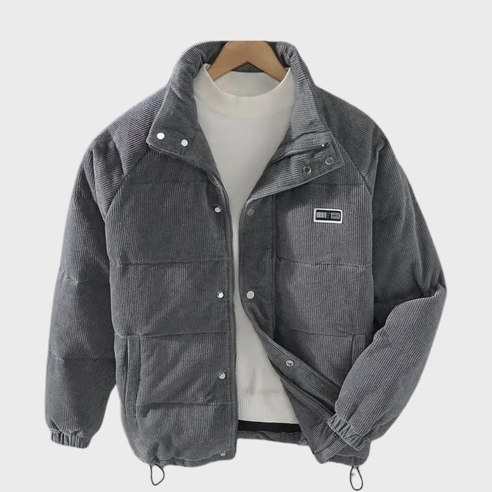 Veste Doudoune Homme Courte avec Col Montant - PanierRoyale