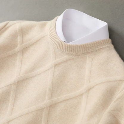 Sweat à Manches Longues Cachemire Doux pour Homme Hiver
