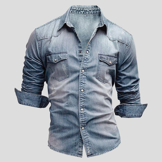 Chemise Denim Homme Vintage Décontracté - BerlinGlamour