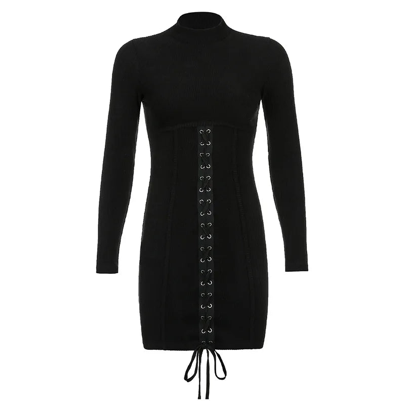 Nadia™ – Robe Moulante Femme avec Détails à Lacets Élégants et Confort Doux-6