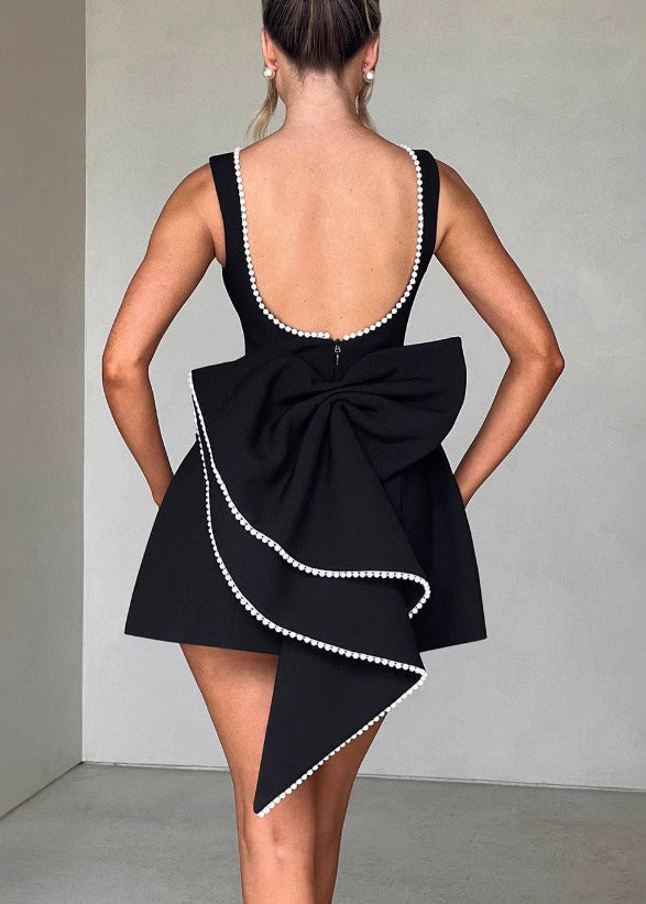 Petits peignoirs d'été en coton noir avec ceinture - EasyApparels