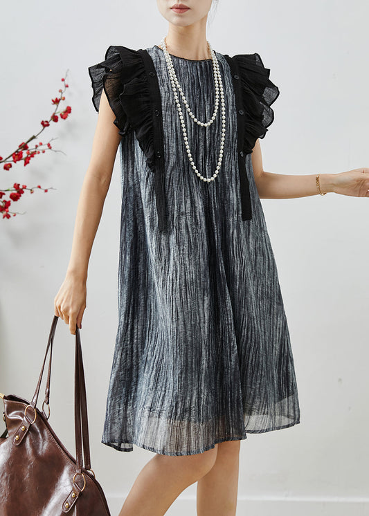 Grise Française Silk Butterfly Sleeve Work Robe - EasyApparels