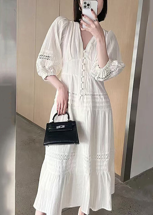 Robe de bain coton blanc à manches courtes - EasyApparels