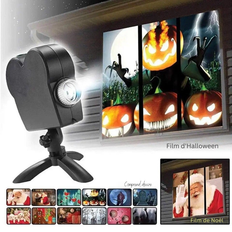 Projecteur Halloween Effets Lumineux Effrayants - PanierRoyale