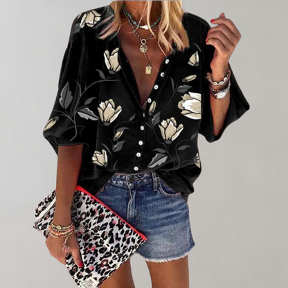 Chemise Fleurée Élégante pour Femme - PanierRoyale