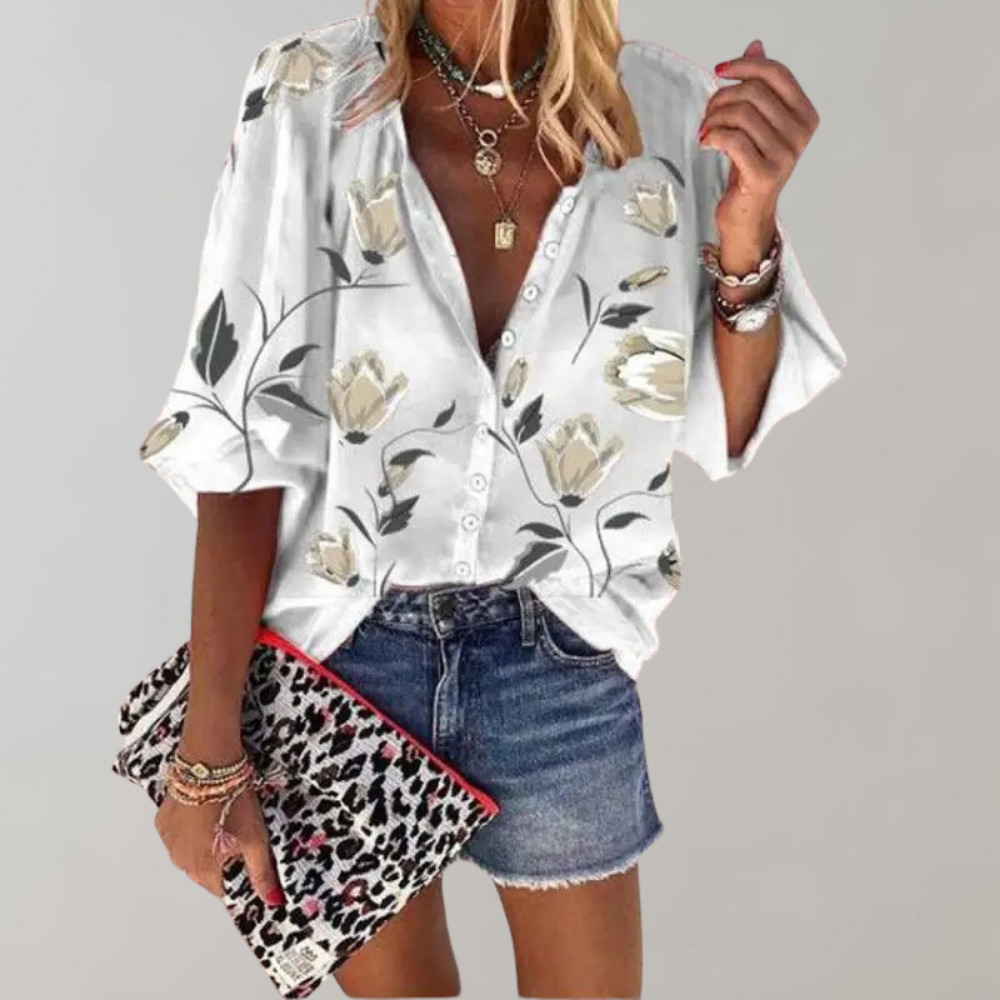 Chemise Fleurée Élégante pour Femme