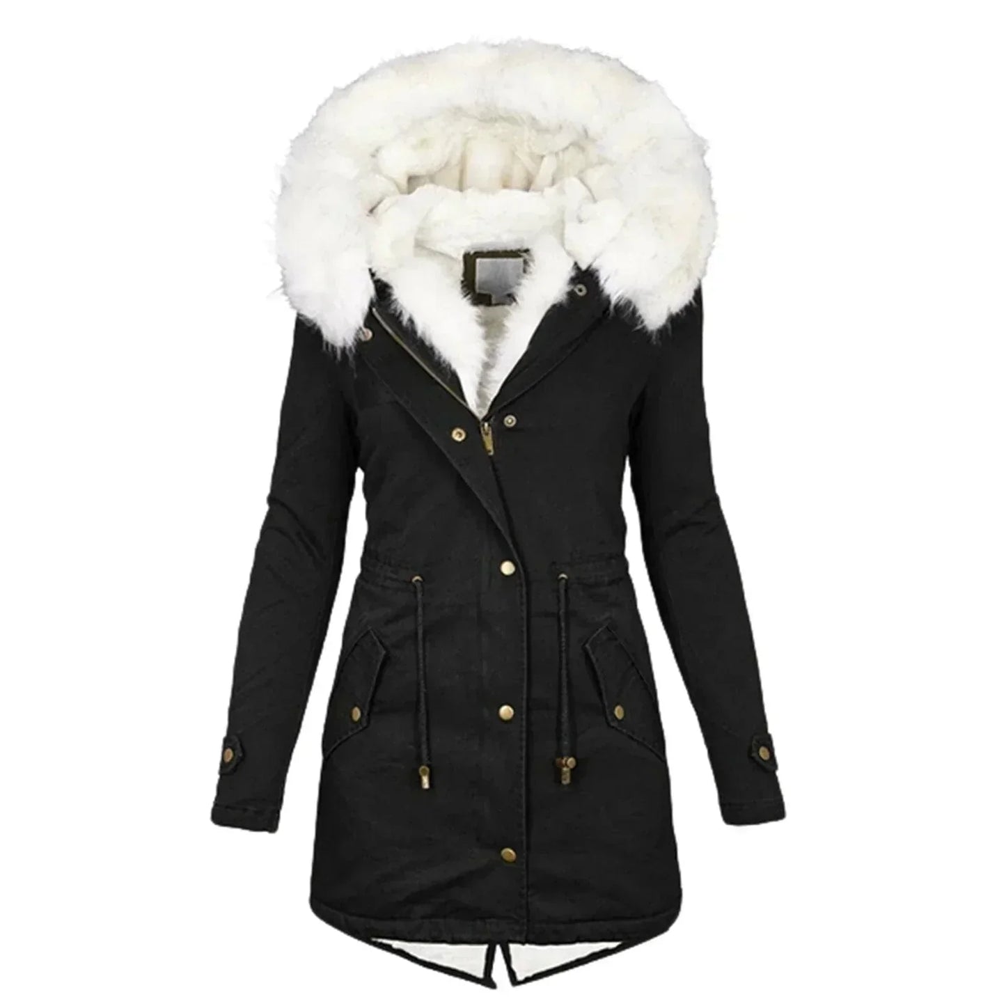 Manteau Hiver Long Polaire Doux et Chaud