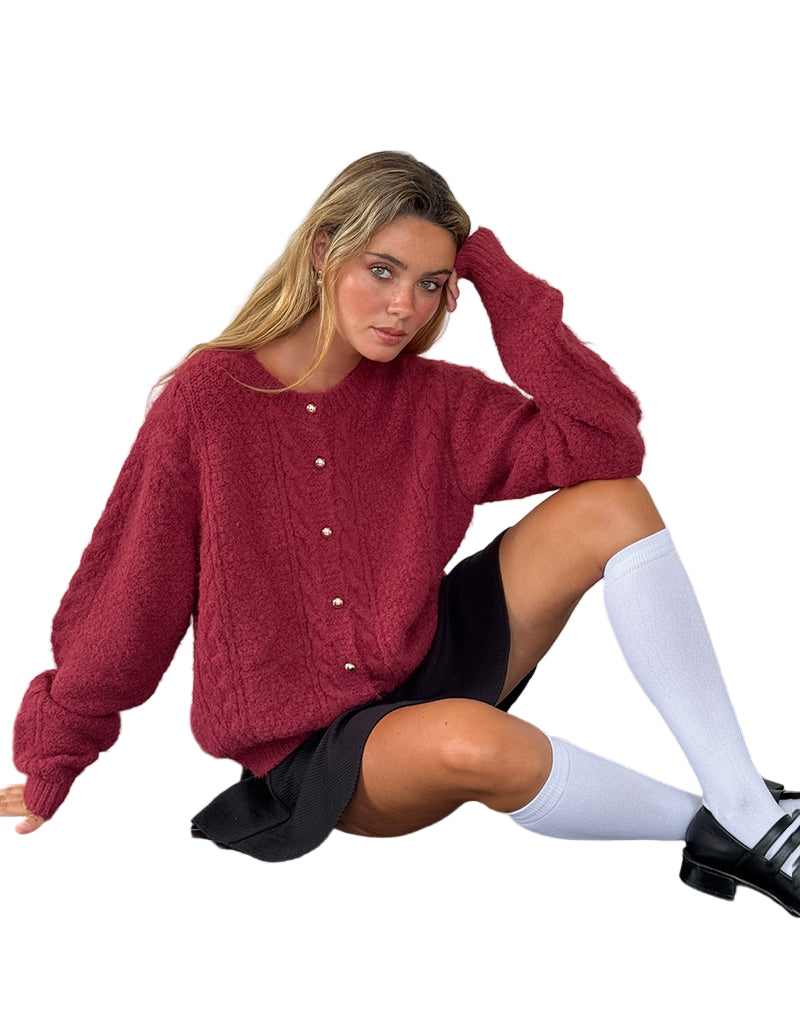 Cardigan Femme Tricoté Élégant pour Hiver - PanierRoyale