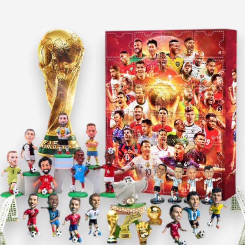 Calendrier de l'Avent Foot avec 24 Figurines Joueurs - PanierRoyale